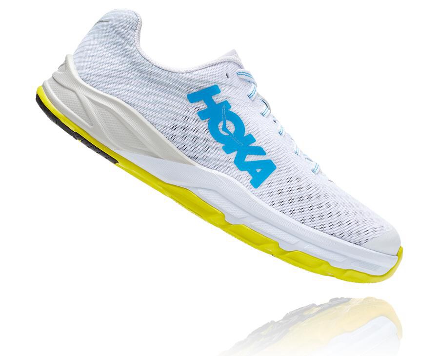 Running Shoes Mens - Hoka One One EVO Carbon Rocket - White - DQVXRHA-82